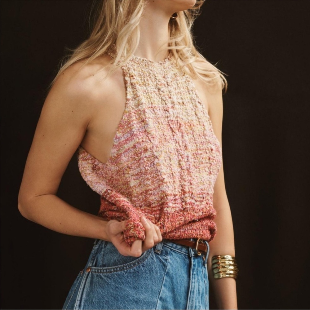 Pilcro from Anthropologie Multicolor Knit Women's Tank Top